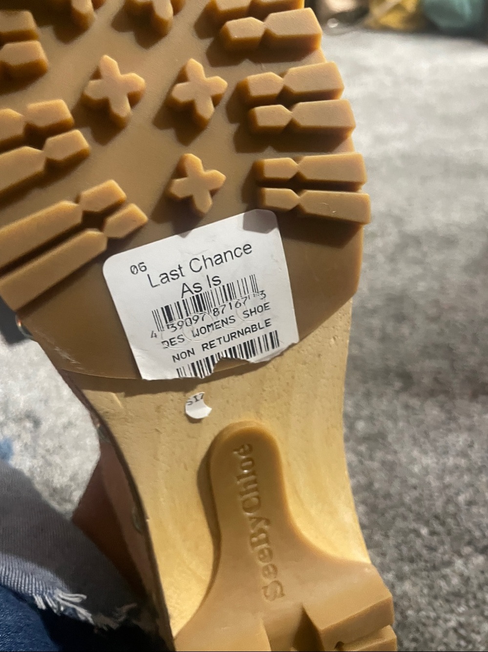 SEE BY CHLOÉ Suede Buckle Clog new needs little cleaning see photos - Picture 11 of 11